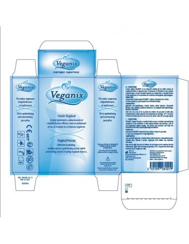 Veganix box of 10 vaginal suppositories